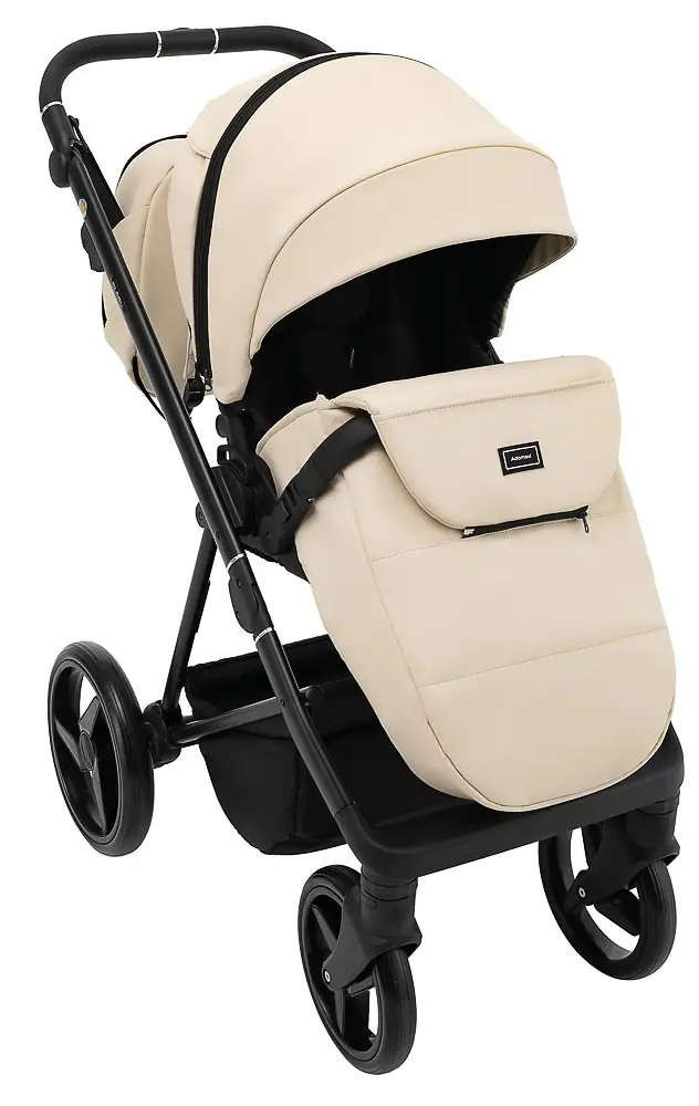 Детская коляска 2 в 1 Adamex Blanc Eco SA-7 латте